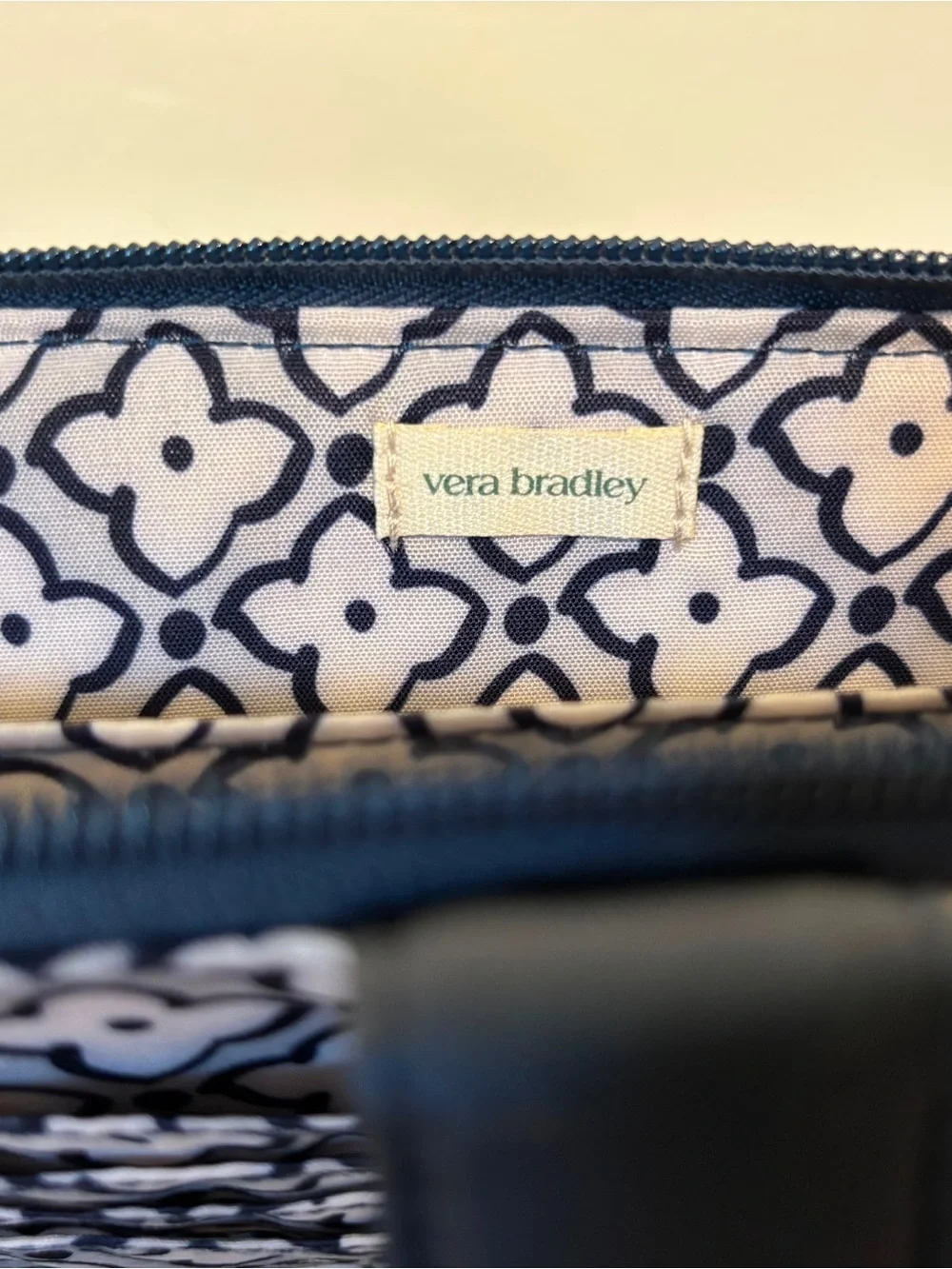 Vera Bradley Quilted Navy Zip-Around Wristlet Wallet